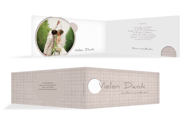 Hochzeit Dankeskarte wedding harmony