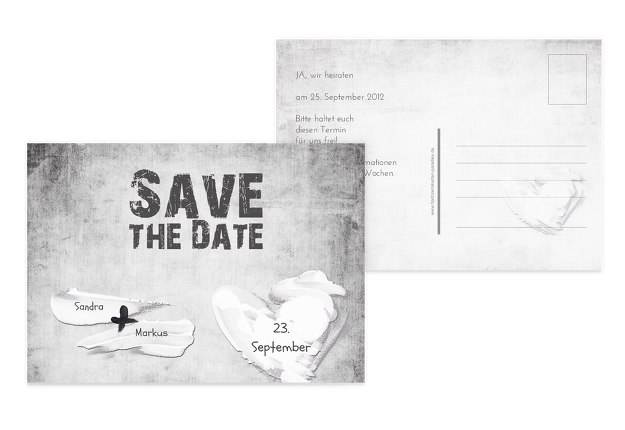 Save-the-Date Du + Ich = Liebe