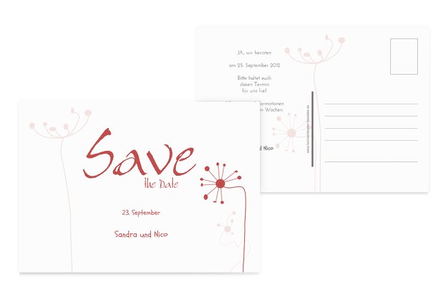 Save-the-Date abstrakte Blumen