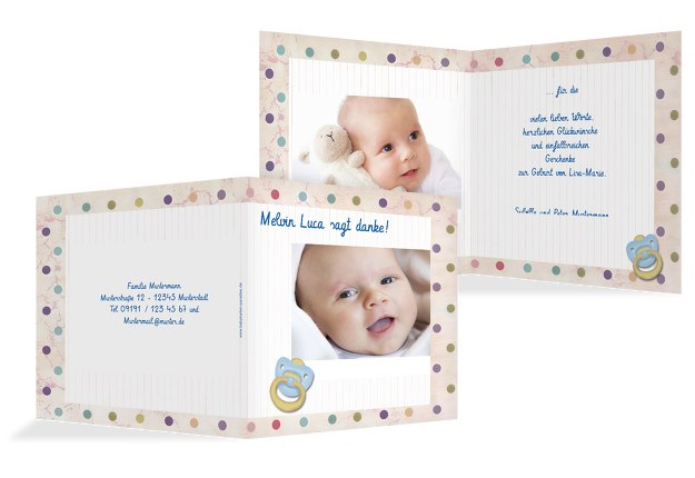 Baby Dankeskarte Smarties