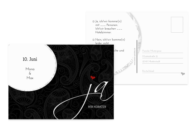 Hochzeit Antwortkarte Traumhochzeit