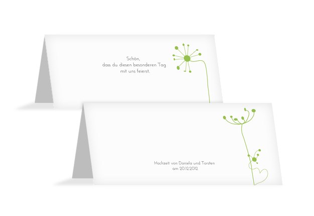 Hochzeit Tischkarte abstrakte Blumen