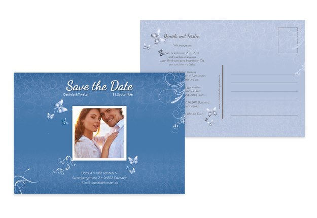 Save-the-Date butterfly