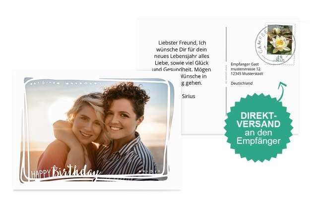 Glückwunschkarte zum Geburtstag Rahmen