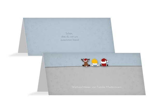 Tischkarte Trio
