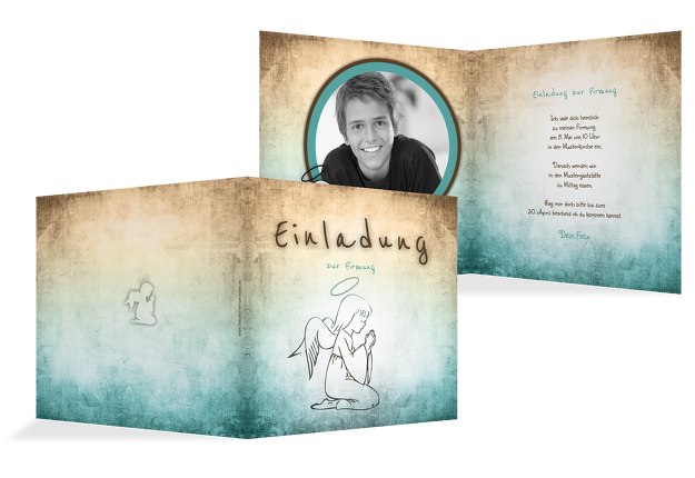 Firmkarte grunge Engel