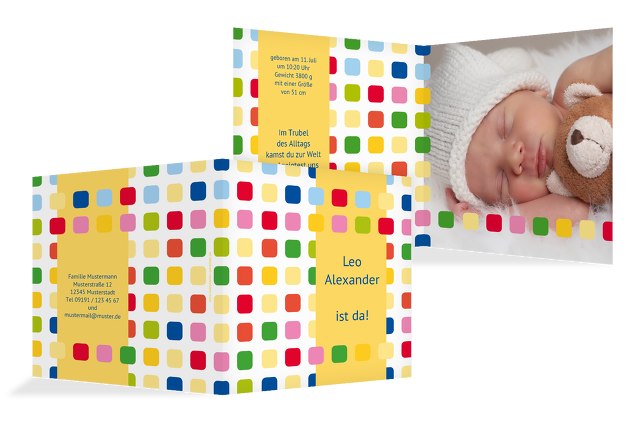Babykarte Viereck