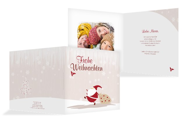 Foto Grußkarte Weihnachtsmann