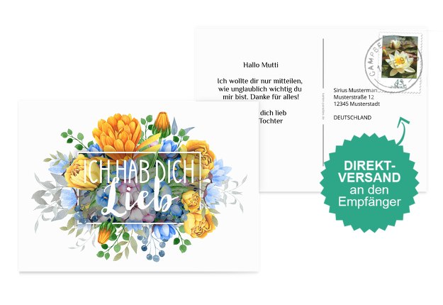 Spruchkarte Blumen