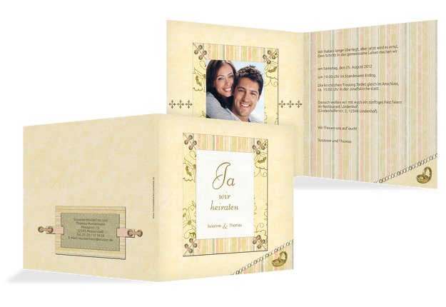 Hochzeit Einladung Bund für's Leben