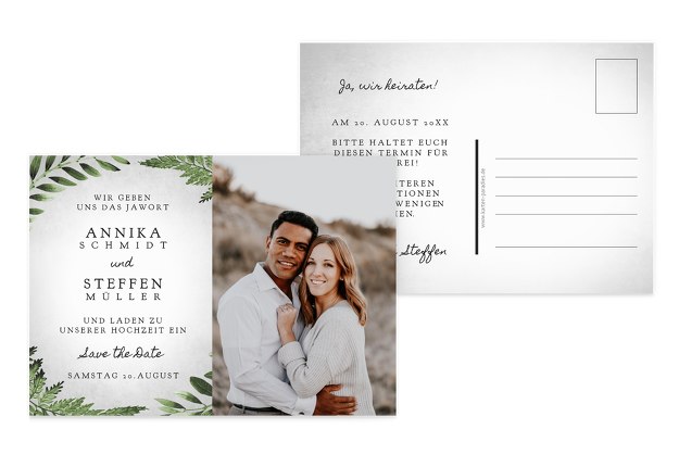 Save-the-Date Blätterwerk