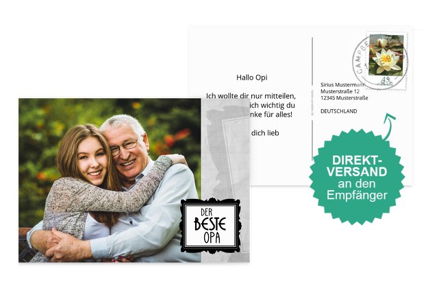 Fotospruchkarte Bester Opa