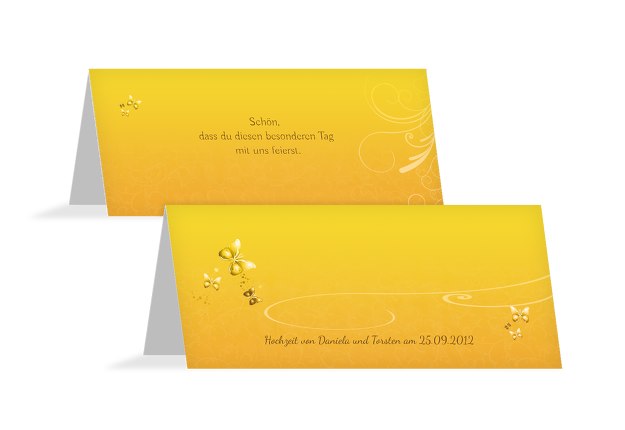 Hochzeit Tischkarte butterfly