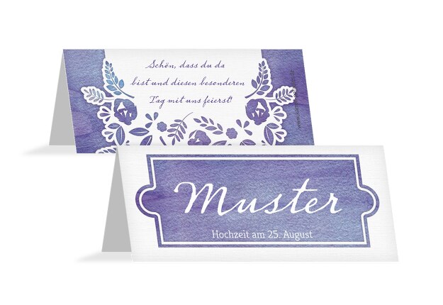 Hochzeit Tischkarte Vogelpaar