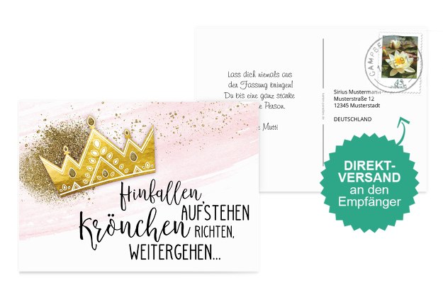 Spruchkarte Krone