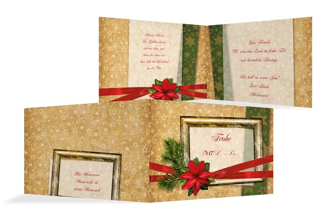 Grußkarte Goldenes Geschenk