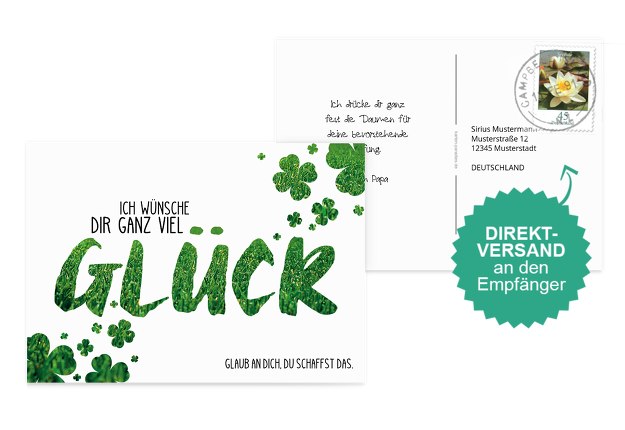Spruchkarte Glück