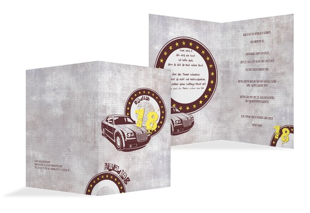 Einladung zum Geburtstag Car Star 18