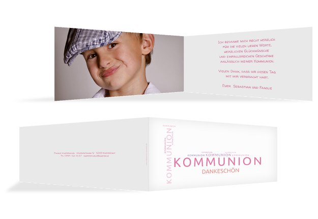 Kommunion Dankeskarte Script