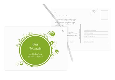Hochzeit Ballonkarte squiggle chubby