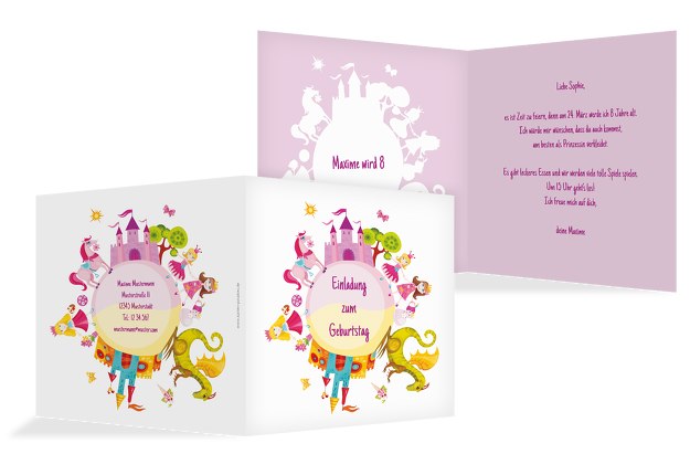 Einladungskarte Traumprinzessin