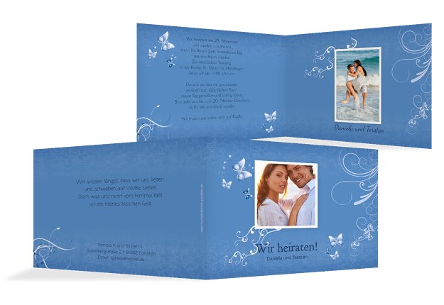 Hochzeit Einladung butterfly
