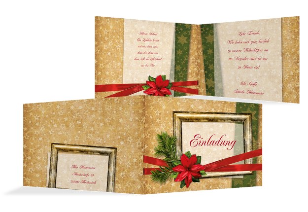 Einladung Goldenes Geschenk