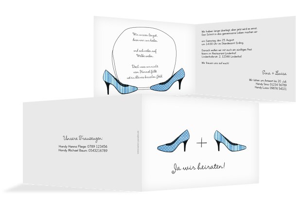 Hochzeit Einladung High Heels