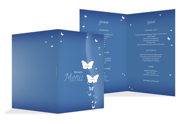 Hochzeit Menükarte Traumpaar