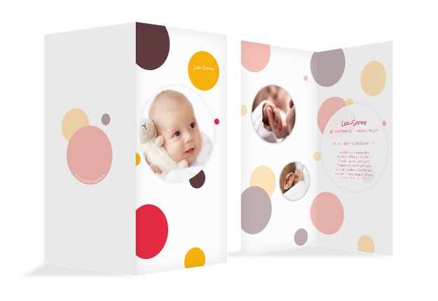 Babykarte Kleckse