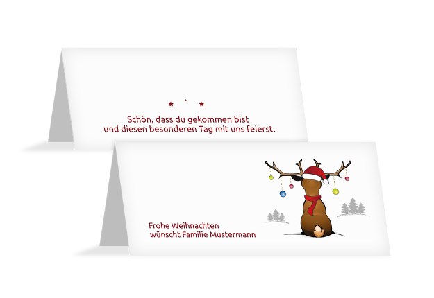 Tischkarte Rudolph