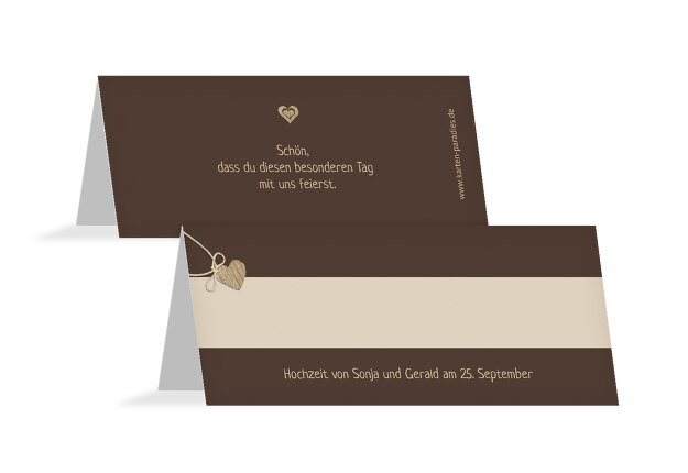 Hochzeit Tischkarte natürlich Ja