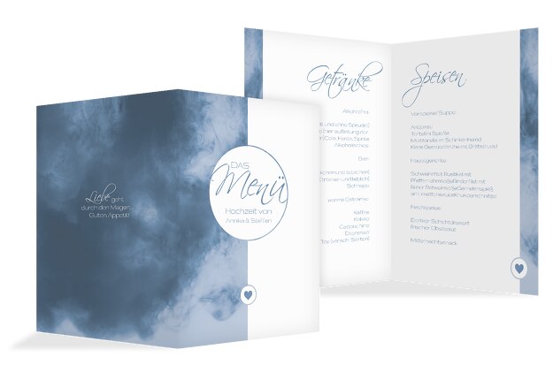 Hochzeit Menükarte Sanft