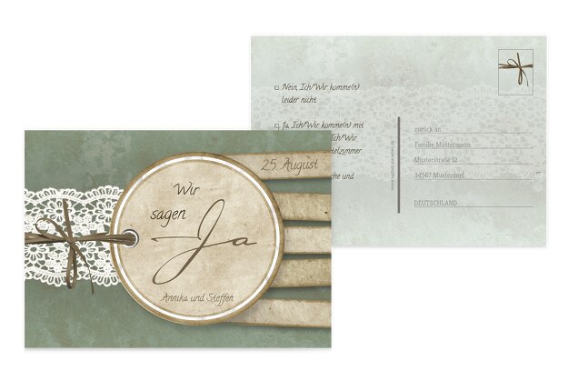 Antwortkarte Vintage Lace