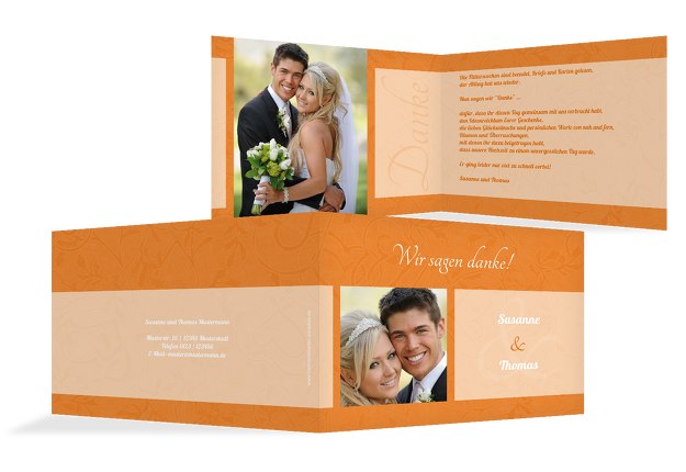 Hochzeit Dankeskarte Hochzeitsglück