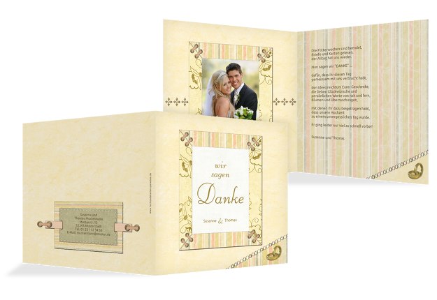 Hochzeit Dankeskarte Bund für's Leben