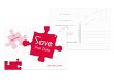 Hochzeit Save-the-Date Puzzleteile