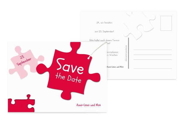 Hochzeit Save-the-Date Puzzleteile