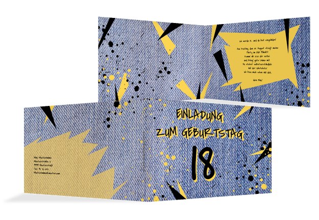 Geburtstagseinladung Jeans Style 18