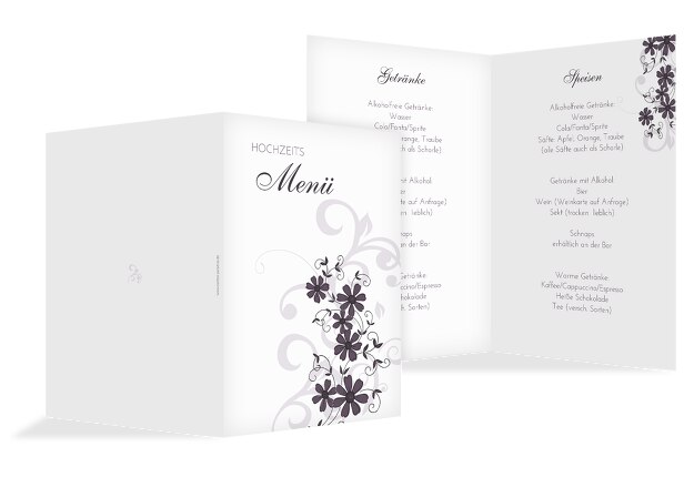 Hochzeit Menükarte Ranke