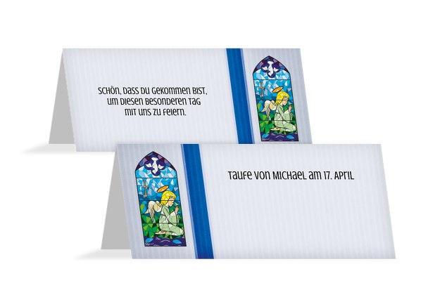 Tischkarte Kirchenfenster