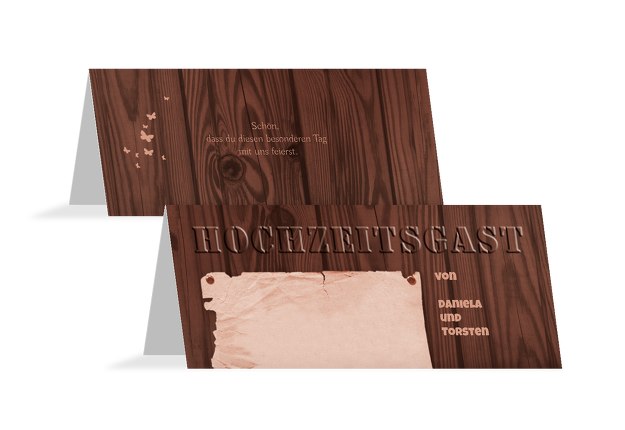 Hochzeit Tischkarte Steckbrief
