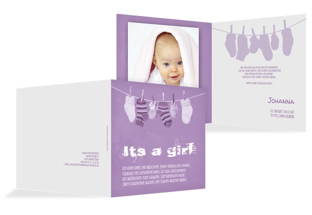 Baby Dankeskarte It's a girl