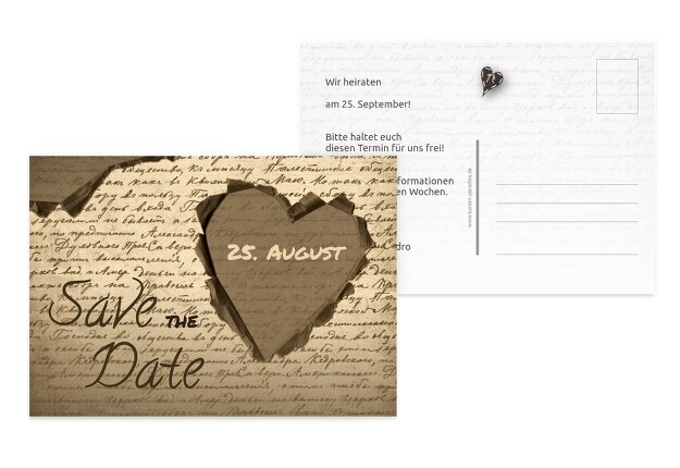 Hochzeit Save the Date Herzensgedicht
