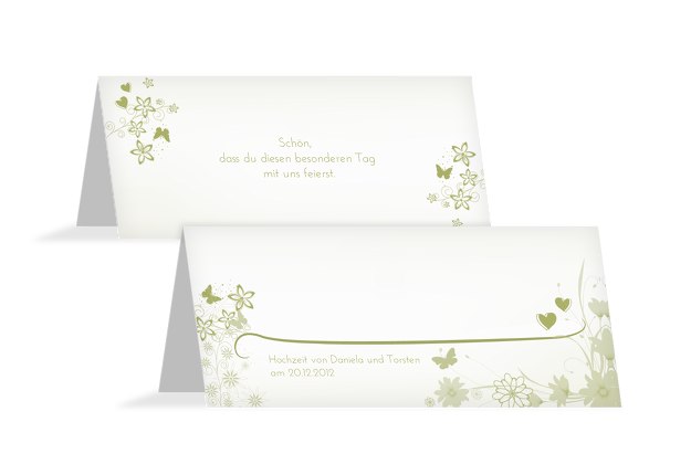 Hochzeit Tischkarte Liebeserfüllung