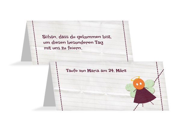 Tischkarte Stoffengelchen
