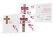 Taufkarte Florales Kreuz