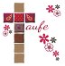 Ansicht 3 - Taufkarte Florales Kreuz