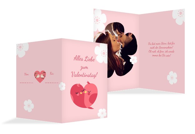 Valentinskarte Vogelpaar