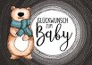 Ansicht 2 - Glückwunschkarte zur Geburt Bär